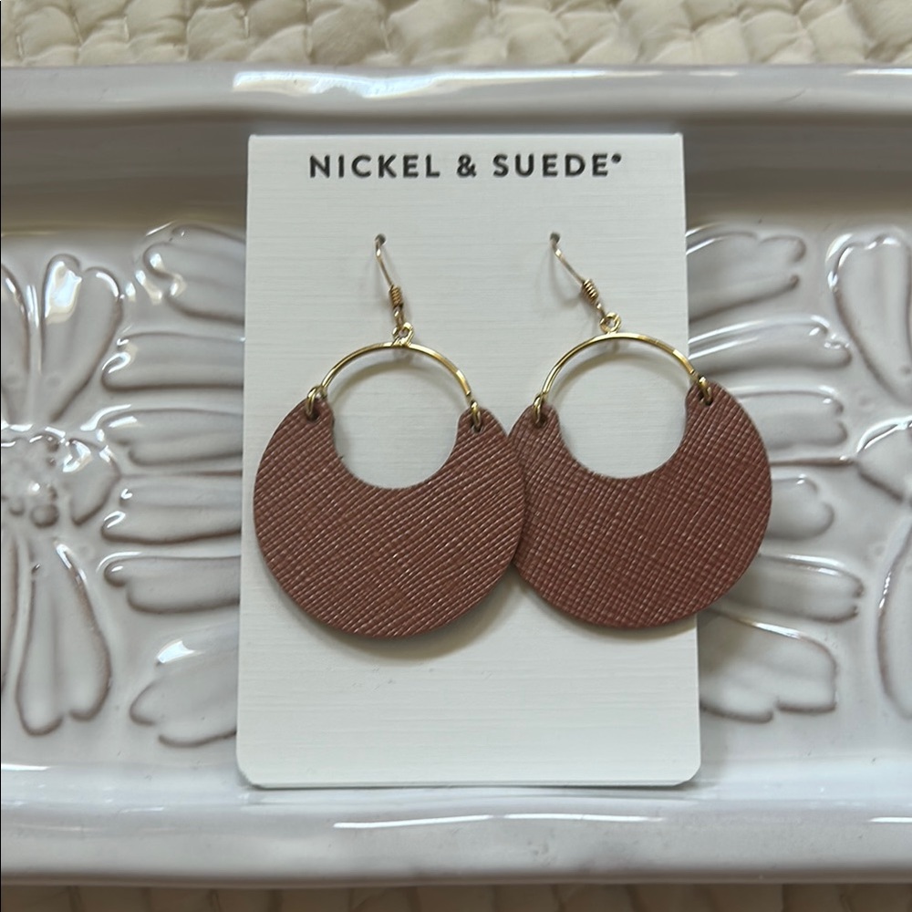 Nickle and suede Tuscan shimmer Nina earrings